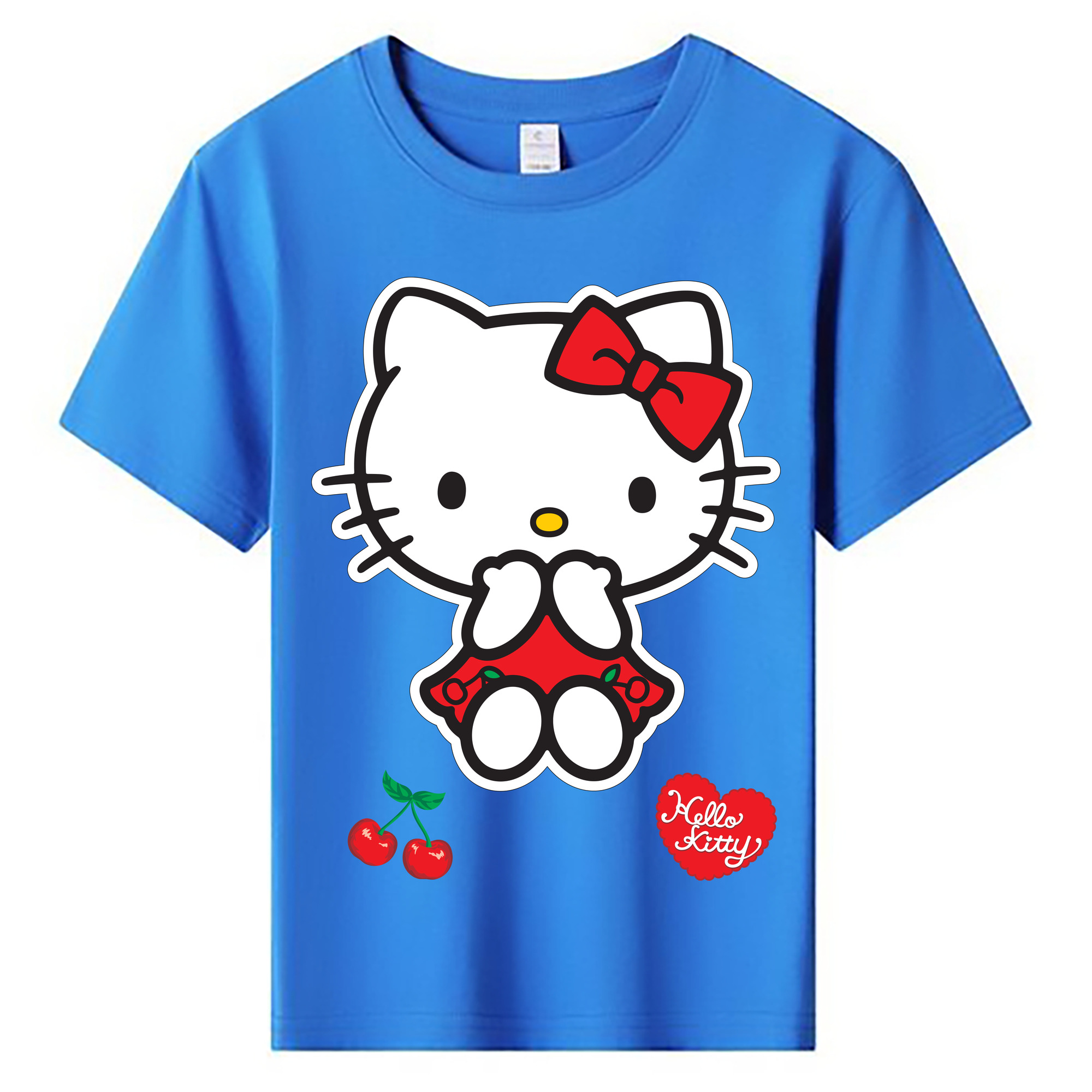 （画像用） Hello Kitty ハローキティ 綿100％キッズTシャツ（フロントプリント）